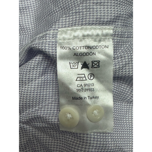 Jack Victor Mens Button-Up Shirt Purple Striped Long Sleeve Point Collar M New - Picture 9 of 9